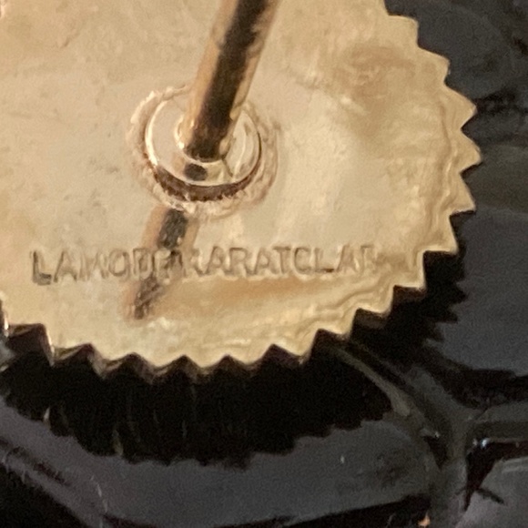 Vintage La Mode Karatclad Jade stone. Tie Tack - Picture 6 of 6